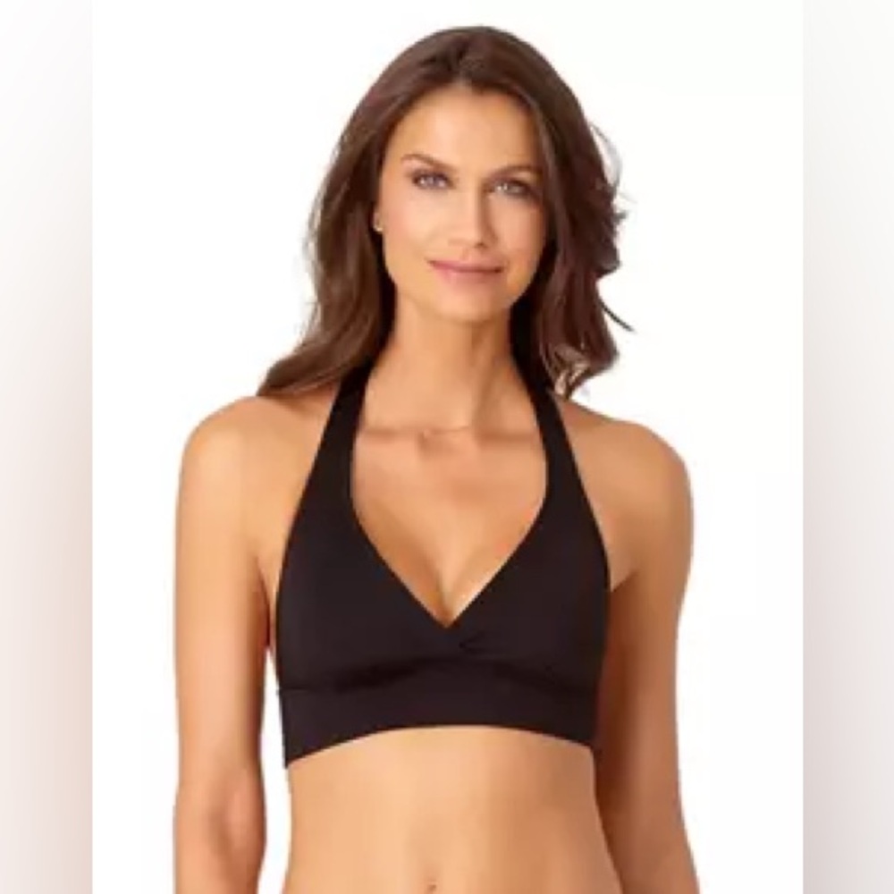 Anne Cole Signature® black tie back swim top! Size Large